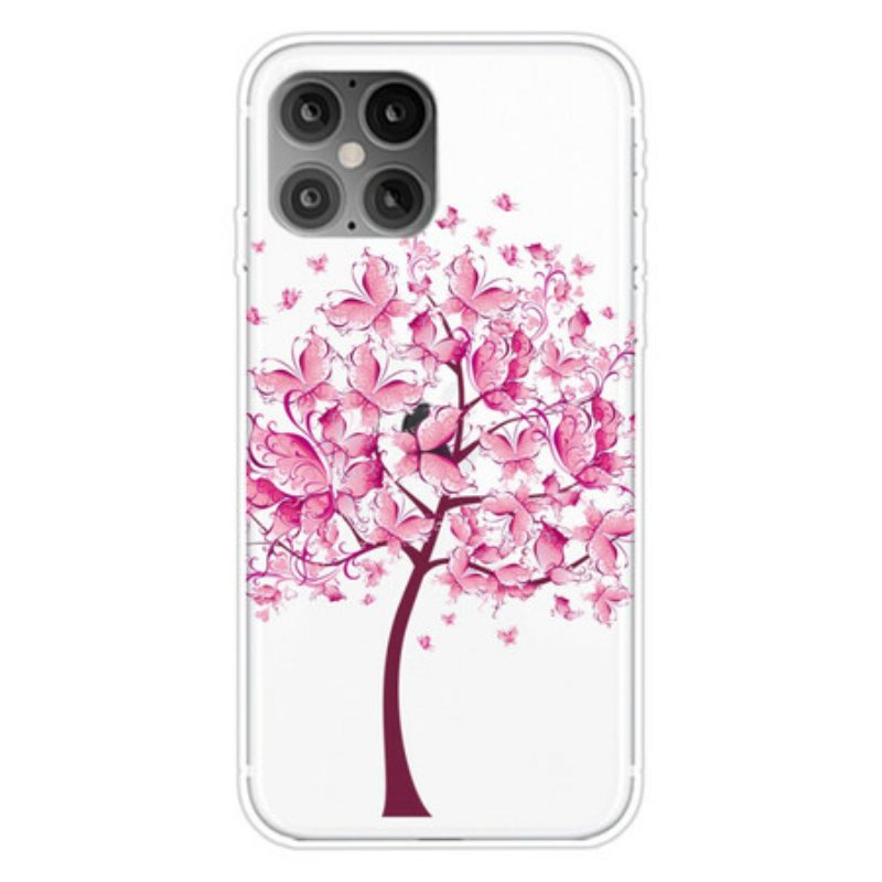 Hülle Für iPhone 12 Pro Max Rosa Baumkrone