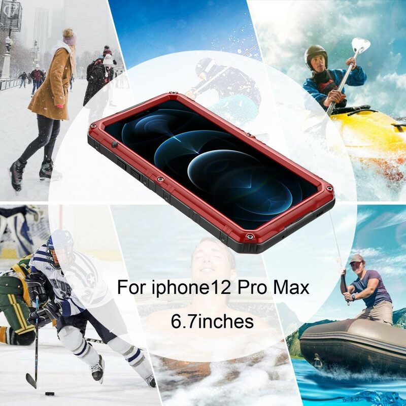 Hülle Für iPhone 12 Pro Max Wasserdichtes. Superbeständiges Metall