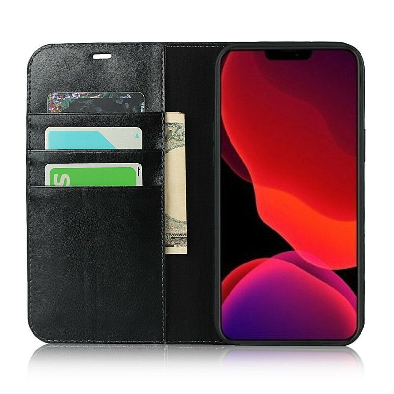 Schutzhülle Für iPhone 12 Pro Max Flip Case Echtes Leder