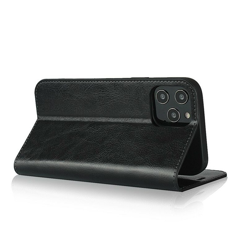 Schutzhülle Für iPhone 12 Pro Max Flip Case Echtes Leder