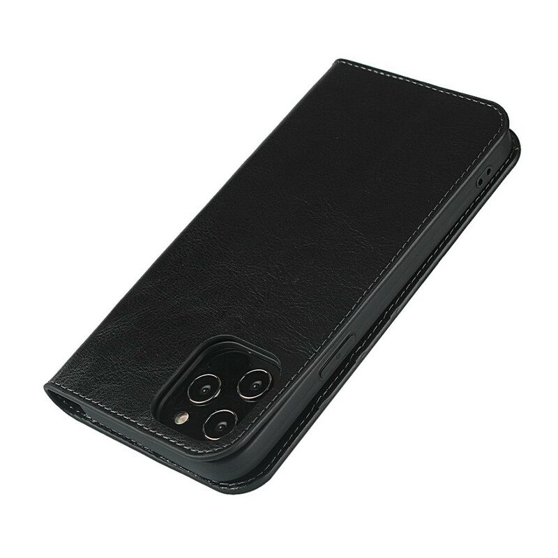 Schutzhülle Für iPhone 12 Pro Max Flip Case Echtes Leder