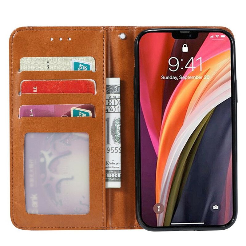 Schutzhülle Für iPhone 12 Pro Max Flip Case Kartenhalter Aus Kunstleder