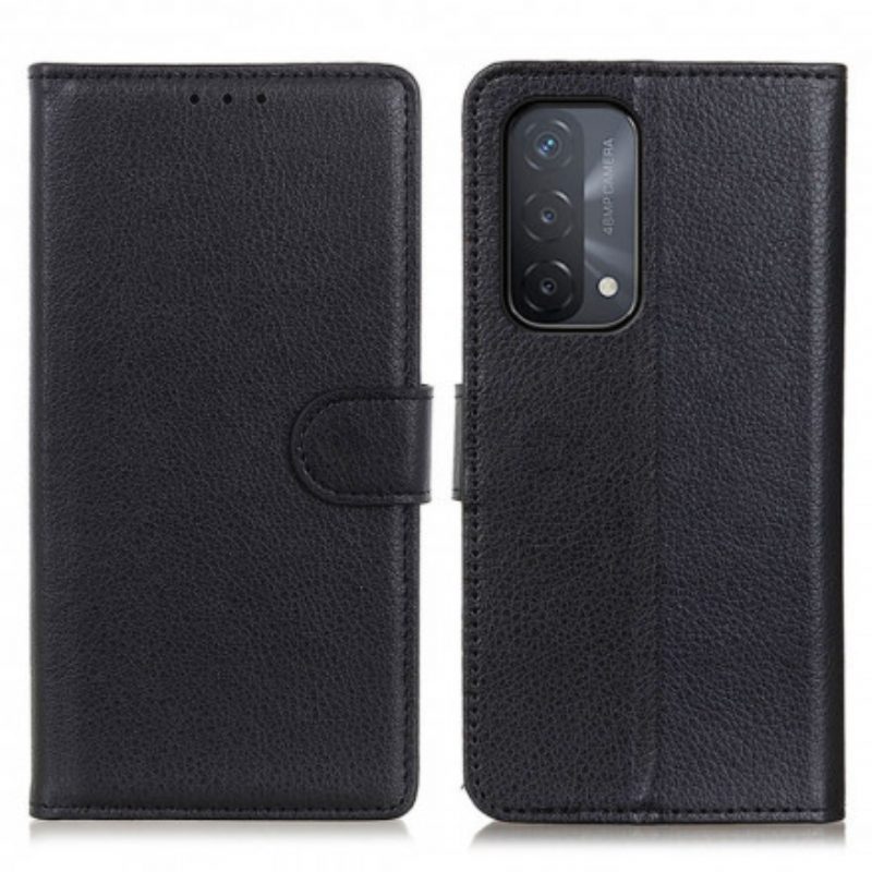 Flip Case Für Oppo A54 5G / A74 5G Litschi-kunstleder