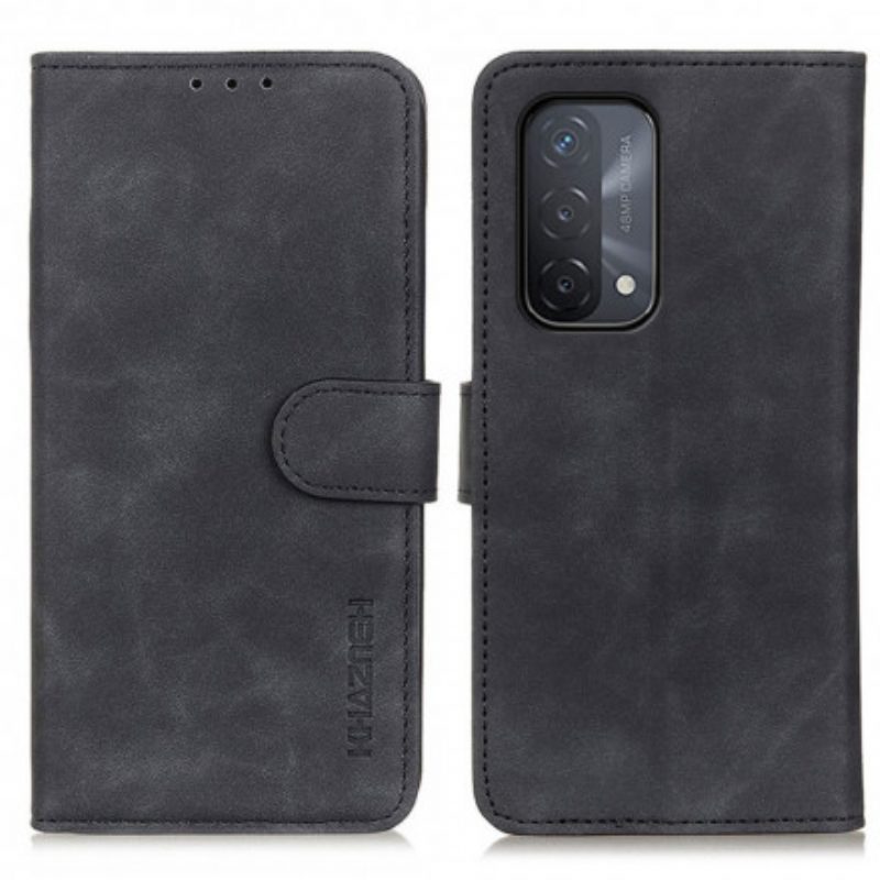 Flip Case Für Oppo A54 5G / A74 5G Vintage Mattleder-effekt Khazneh