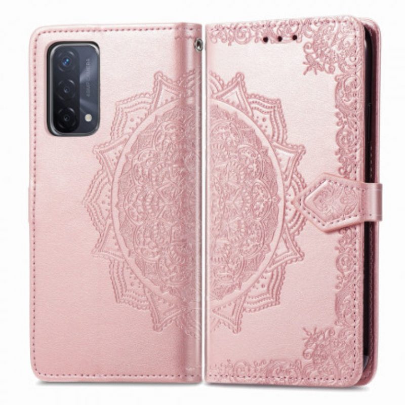 Lederhüllen Für Oppo A54 5G / A74 5G Mandala-mittelalter