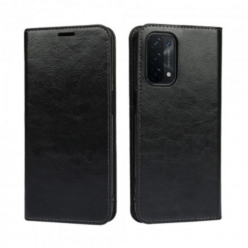 Schutzhülle Für Oppo A54 5G / A74 5G Flip Case Echtes Leder