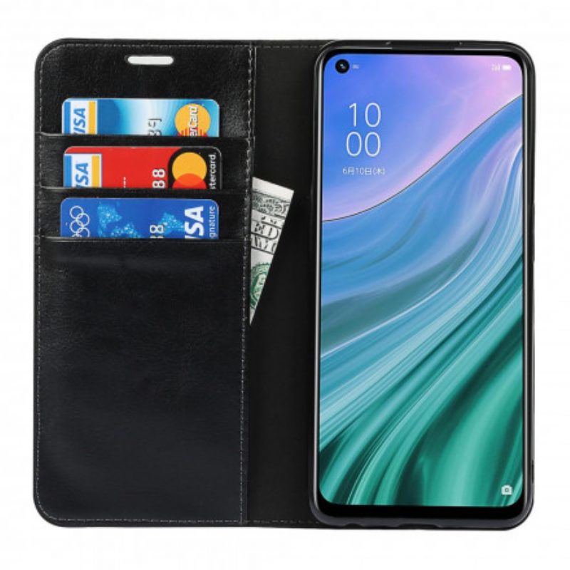 Schutzhülle Für Oppo A54 5G / A74 5G Flip Case Echtes Leder