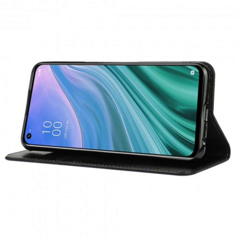 Schutzhülle Für Oppo A54 5G / A74 5G Flip Case Echtes Leder