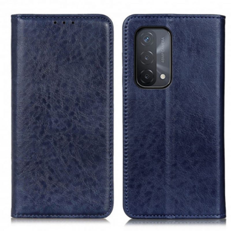 Schutzhülle Für Oppo A54 5G / A74 5G Flip Case Spaltleder-textur