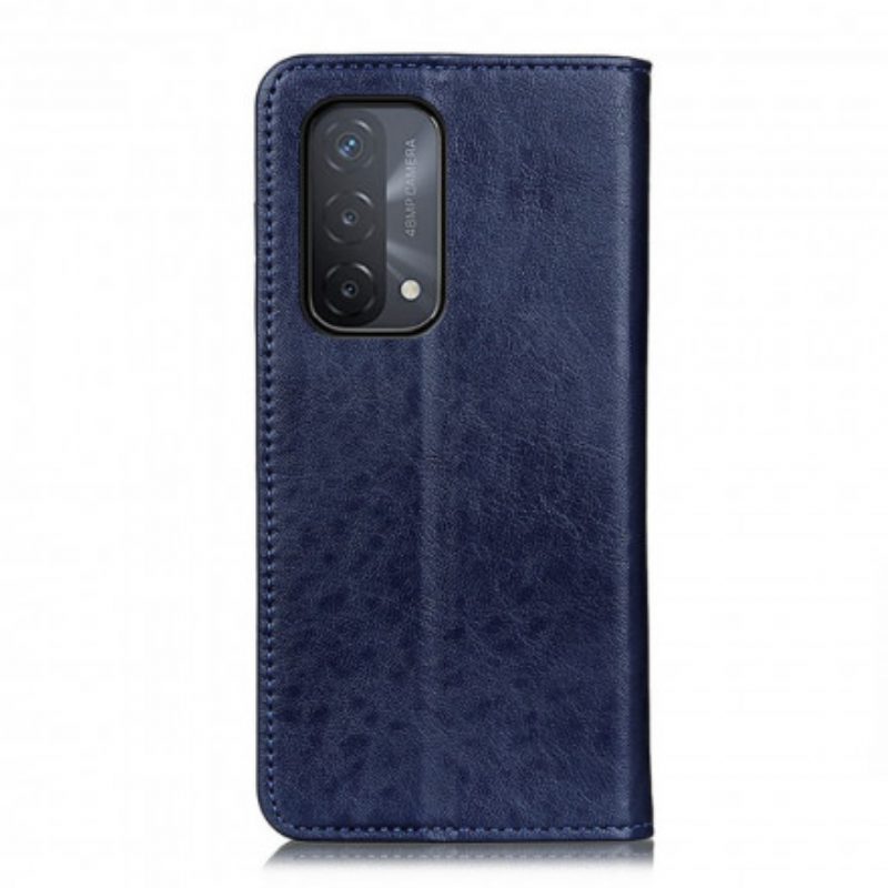 Schutzhülle Für Oppo A54 5G / A74 5G Flip Case Spaltleder-textur