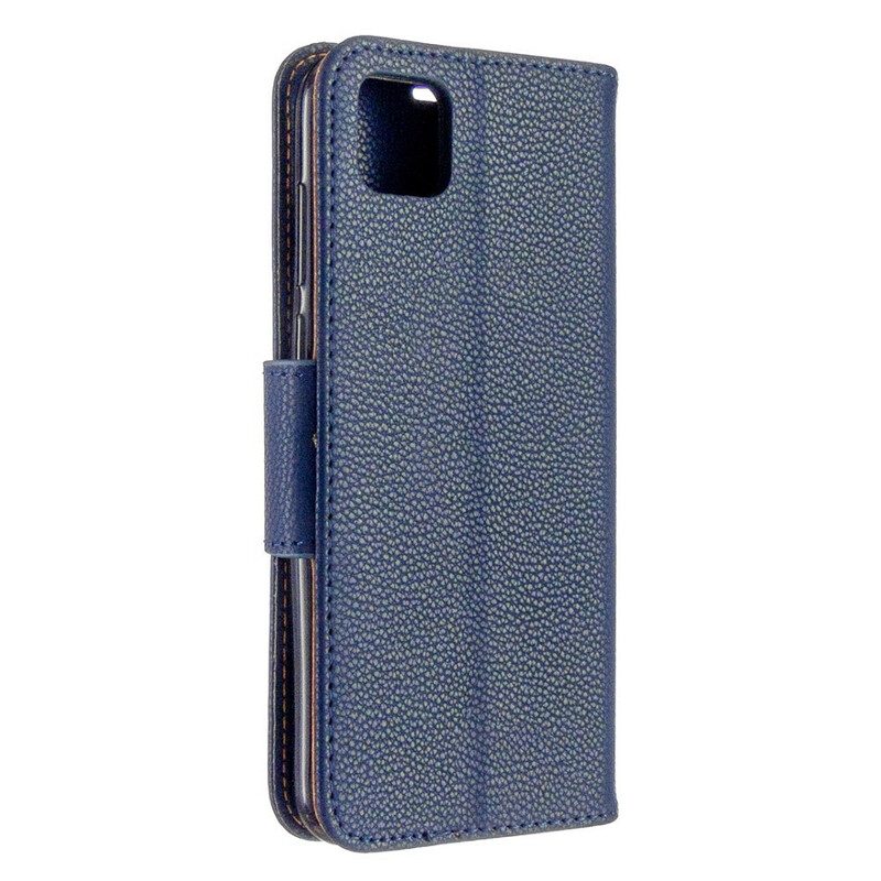 Flip Case Für Huawei Y5p Flip Case Lychee Rabat Oblique