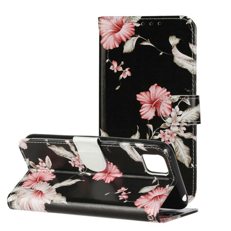 Flip Case Für Huawei Y5p Unzählige Blumen