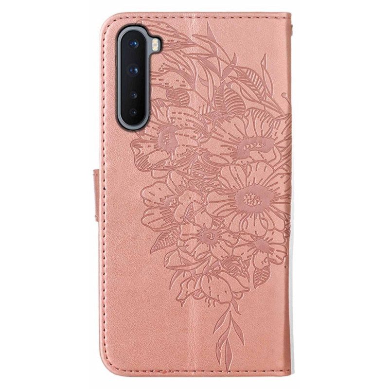 Flip Case Für OnePlus Nord Schmetterlingsdesign