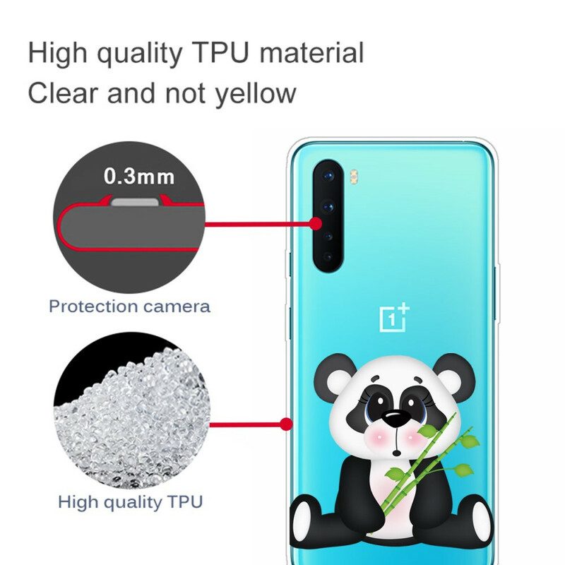 Handyhülle Für OnePlus Nord Nahtloser Trauriger Panda