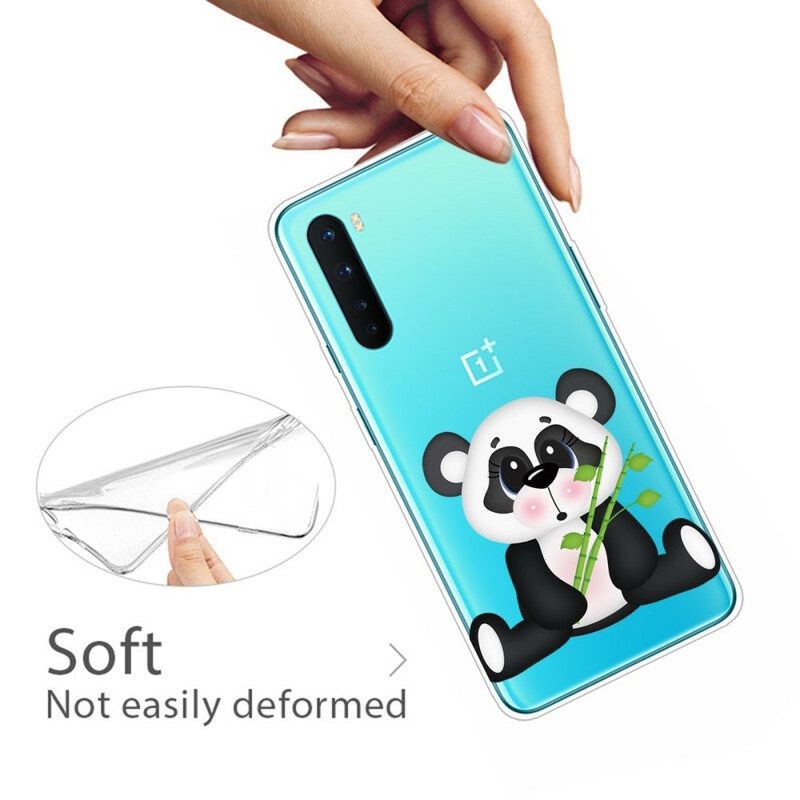 Handyhülle Für OnePlus Nord Nahtloser Trauriger Panda