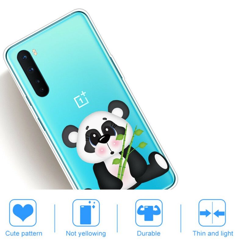 Handyhülle Für OnePlus Nord Nahtloser Trauriger Panda