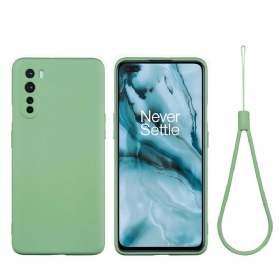 Hülle Für OnePlus Nord Flüssiges Silikon Mit Lanyard