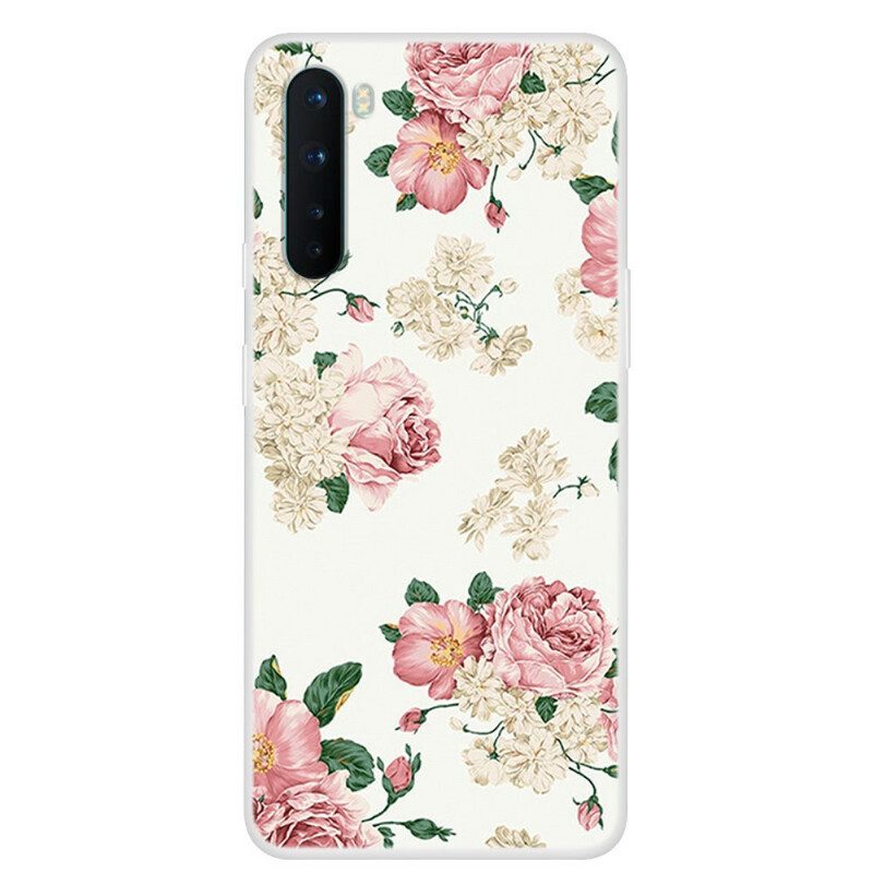 Hülle Für OnePlus Nord Nahtlose Freiheitsblumen