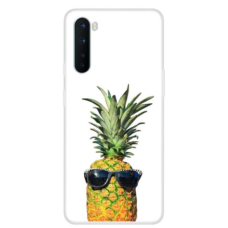 Hülle Für OnePlus Nord Transparente Ananas Mit Brille