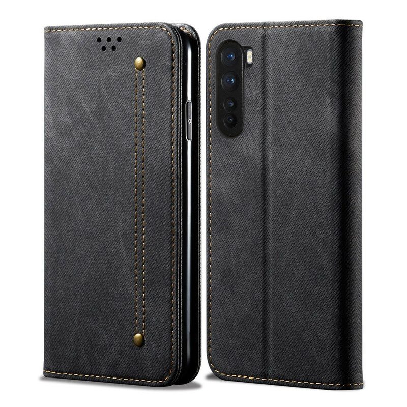 Schutzhülle Für OnePlus Nord Flip Case Kunstleder-jeans-textur