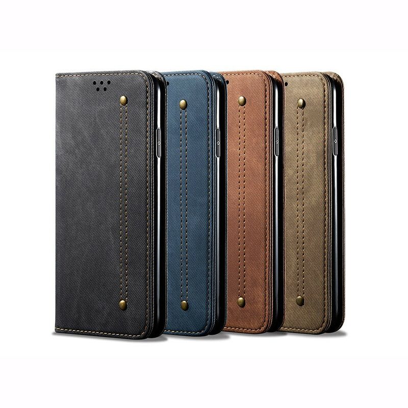 Schutzhülle Für OnePlus Nord Flip Case Kunstleder-jeans-textur