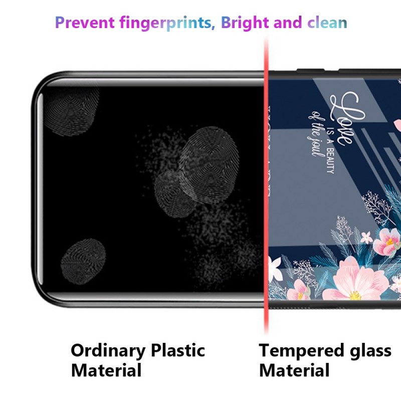 Hülle Für Samsung Galaxy S24 Plus 5g Rosa Blumen Aus Gehärtetem Glas