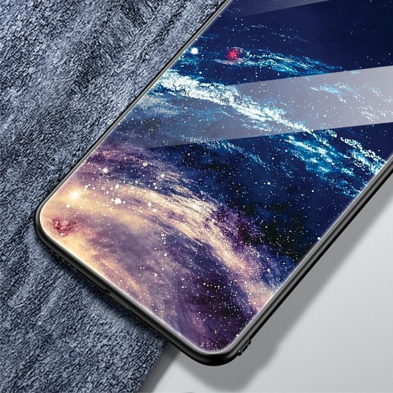 Hülle Samsung Galaxy S24 Plus 5g White Planet Gehärtetes Glas