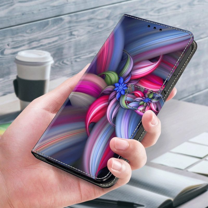 Lederhüllen Samsung Galaxy S24 Plus 5g Bunte Blumen