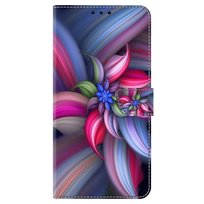 Lederhüllen Samsung Galaxy S24 Plus 5g Bunte Blumen