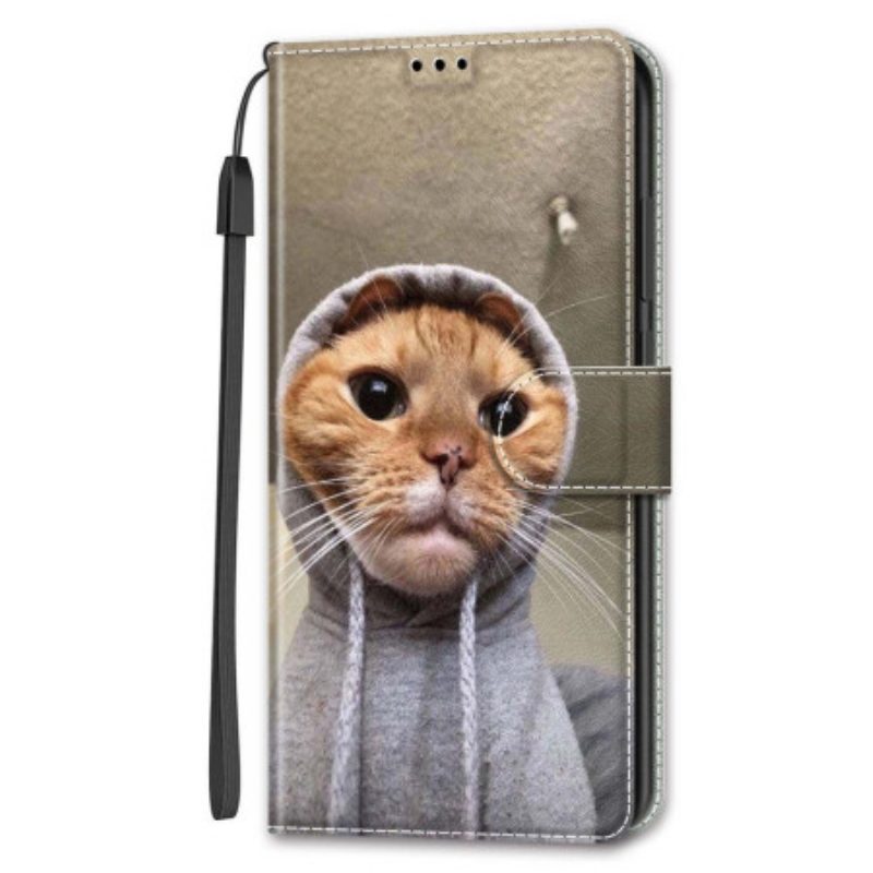 Lederhüllen Samsung Galaxy S24 Plus 5g Handyhülle Yo Katze Mit Riemen