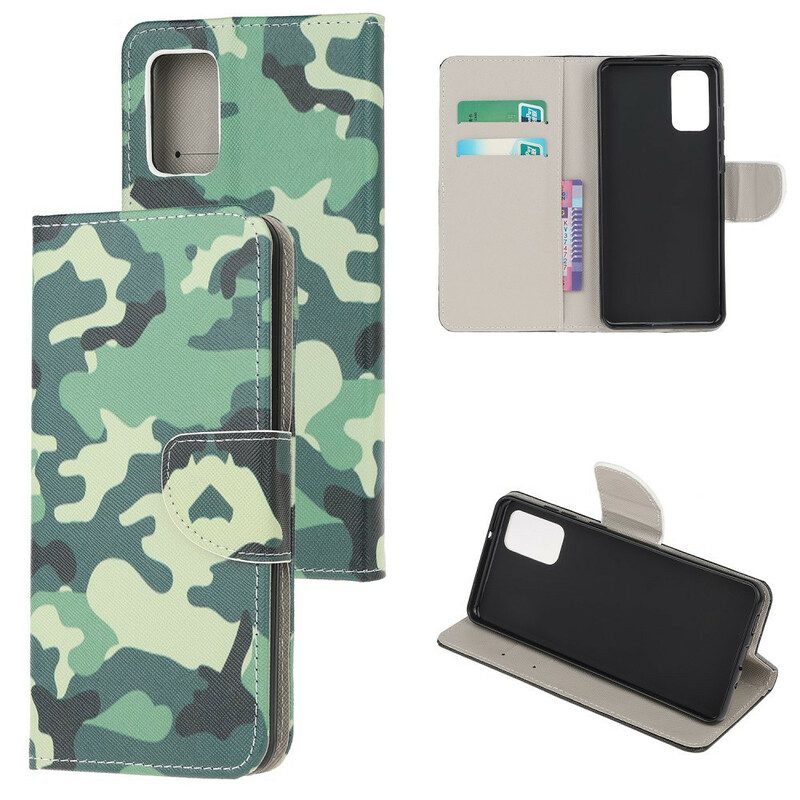 Flip Case Für Samsung Galaxy S20 Militärische Tarnung