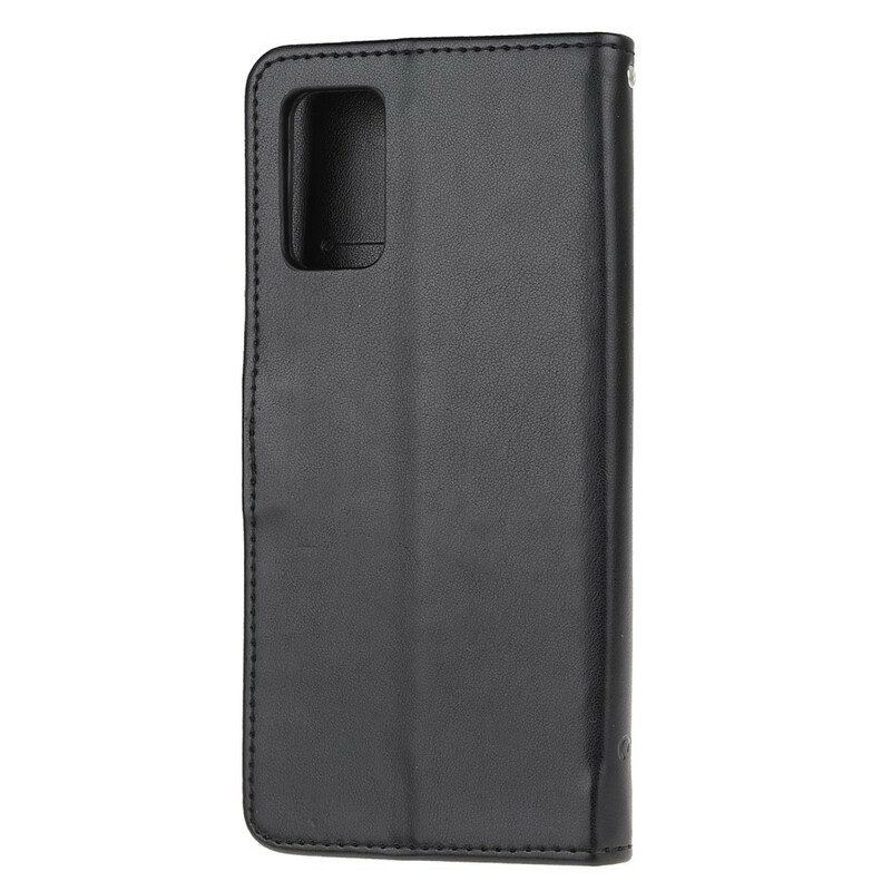 Flip Case Für Samsung Galaxy S20 Mit Kordel Diskretion Schmetterlinge Mit Riemen