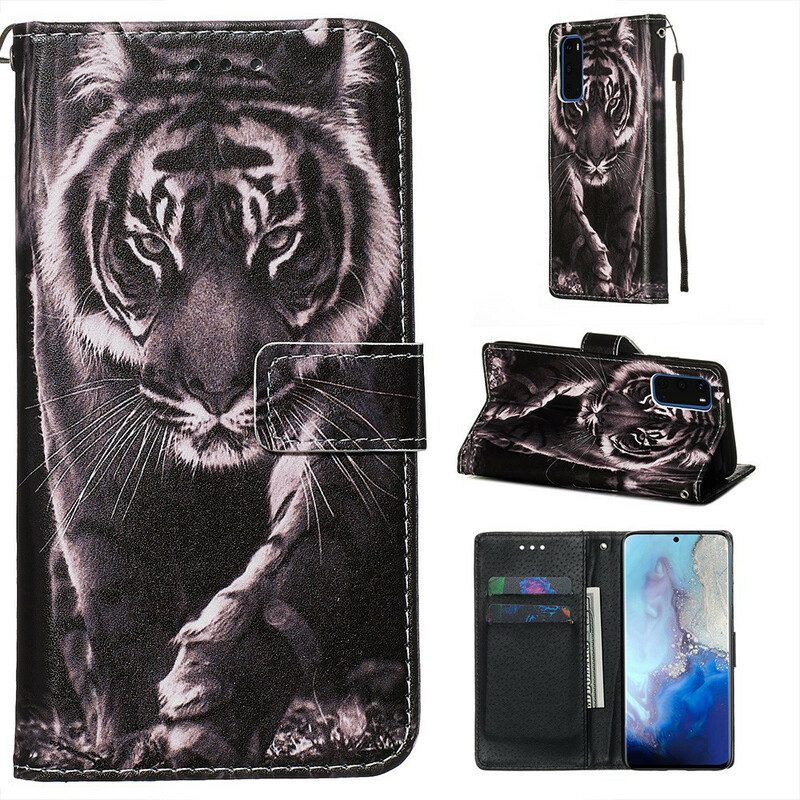 Flip Case Für Samsung Galaxy S20 Nachttiger