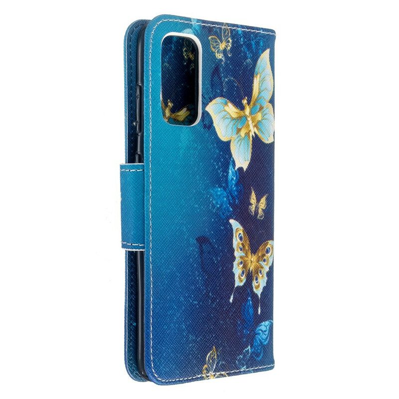 Flip Case Für Samsung Galaxy S20 Schmetterlingskönige