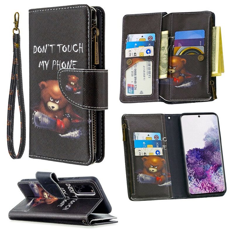 Flip Case Für Samsung Galaxy S20 Taschenbär Mit Reißverschluss