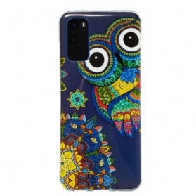 Handyhülle Für Samsung Galaxy S20 Fluoreszierendes Eulen-mandala