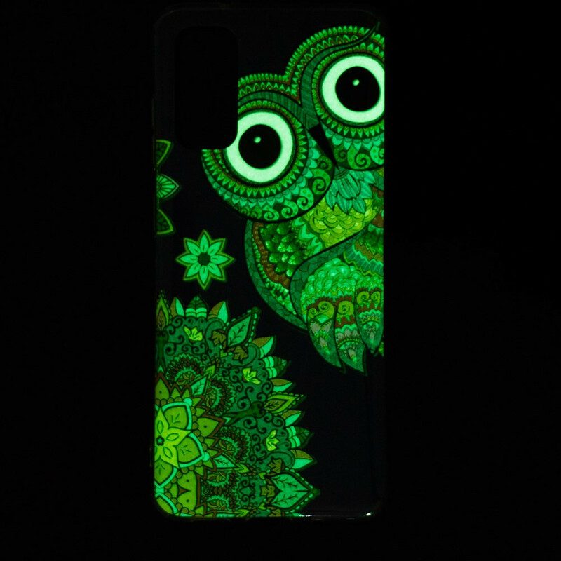 Handyhülle Für Samsung Galaxy S20 Fluoreszierendes Eulen-mandala