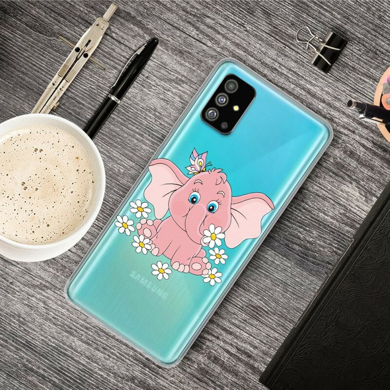 Handyhülle Für Samsung Galaxy S20 Nahtloser Rosa Elefant