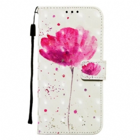 Handyhülle Lederhüllen Für Samsung Galaxy S20 Aquarellmohn