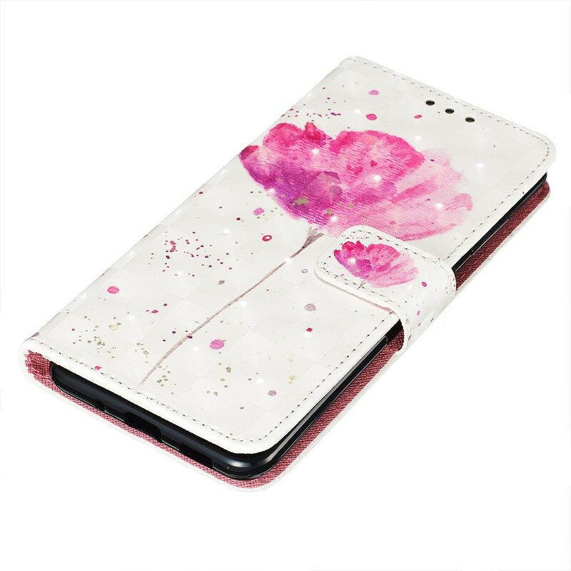 Handyhülle Lederhüllen Für Samsung Galaxy S20 Aquarellmohn