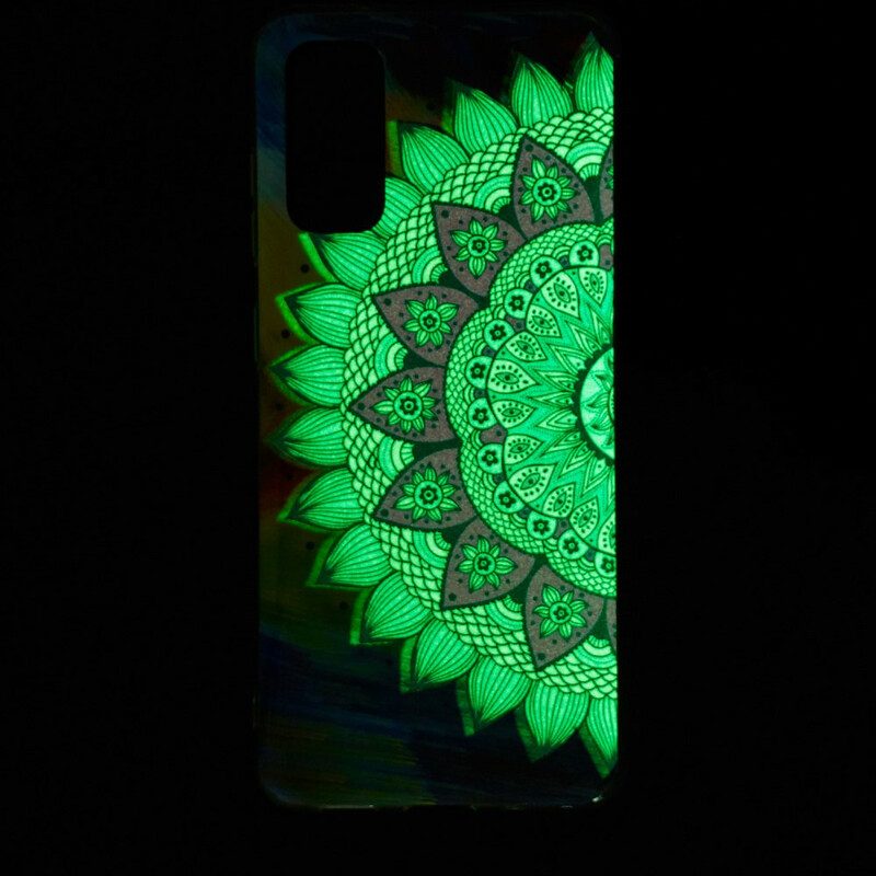 Hülle Für Samsung Galaxy S20 Fluoreszierendes Buntes Mandala