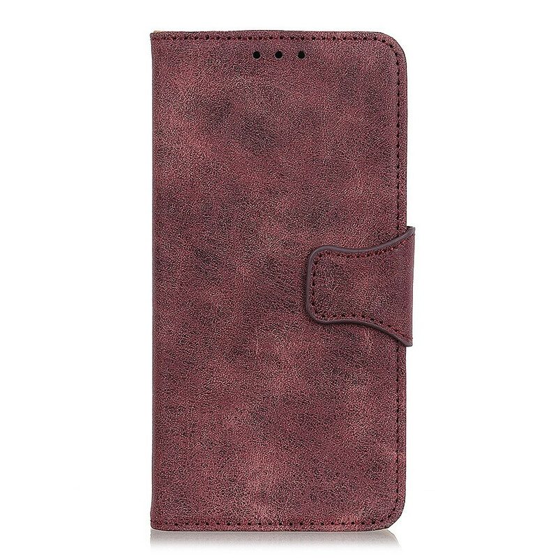 Lederhüllen Für Samsung Galaxy S20 Flip Case Vintage Magnetklappe