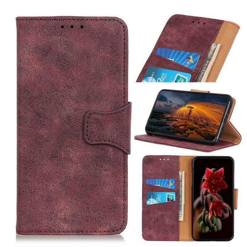 Lederhüllen Für Samsung Galaxy S20 Flip Case Vintage Magnetklappe