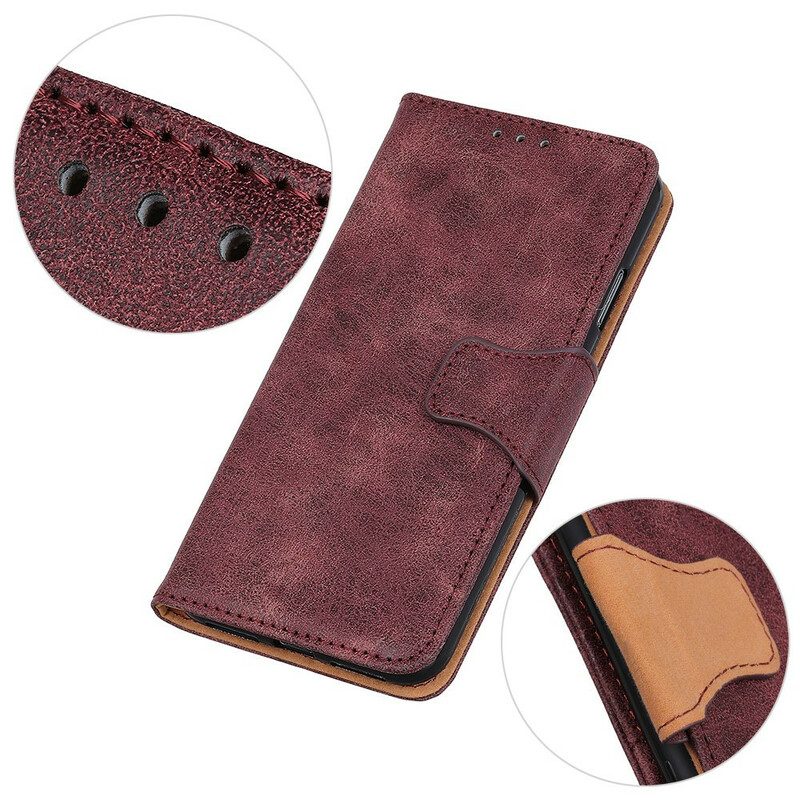 Lederhüllen Für Samsung Galaxy S20 Flip Case Vintage Magnetklappe