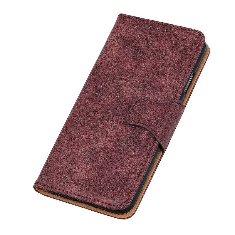 Lederhüllen Für Samsung Galaxy S20 Flip Case Vintage Magnetklappe