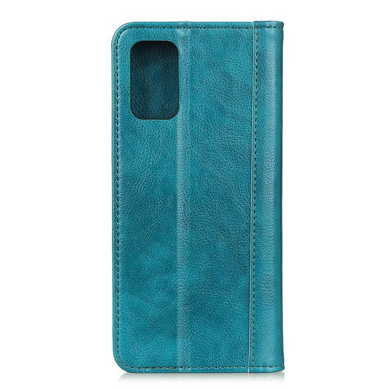 Schutzhülle Für Samsung Galaxy S20 Flip Case Eleganz Aus Gespaltenem Litschi-leder