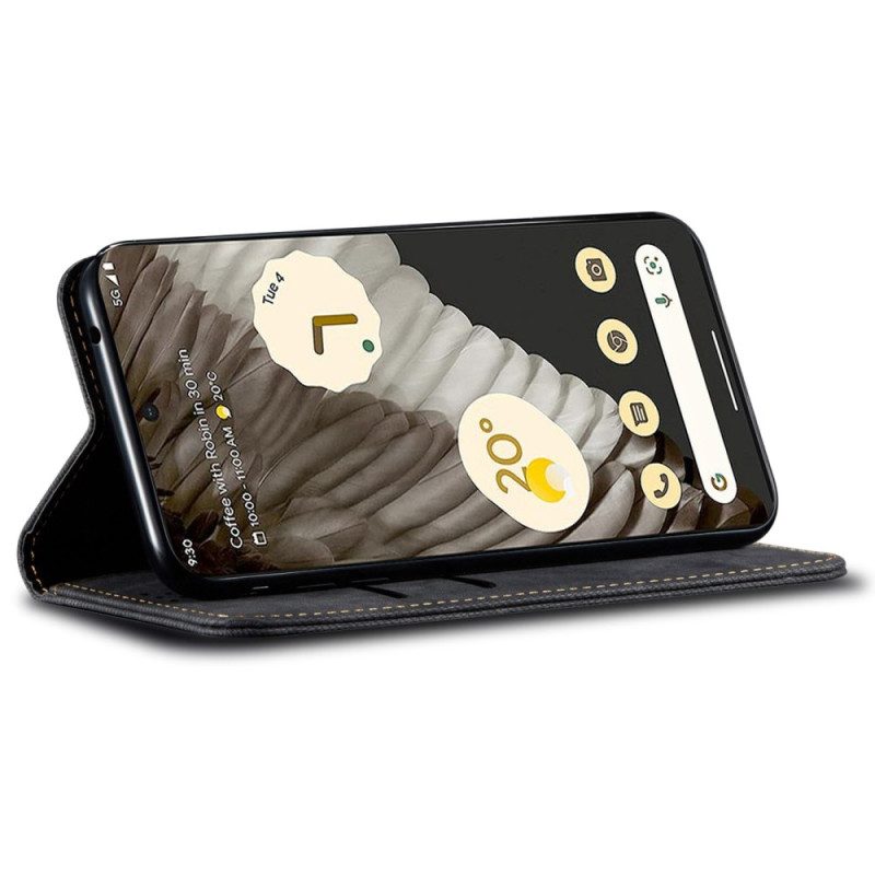 Flip Case Google Pixel 8 Jeansstoff