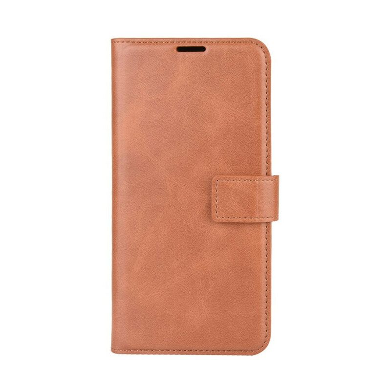 Flip Case Für Samsung Galaxy A02s Kunstleder Slim