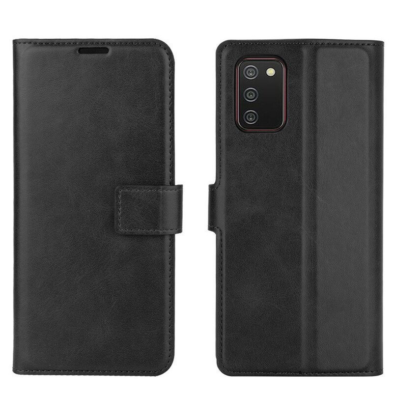 Flip Case Für Samsung Galaxy A02s Kunstleder Slim