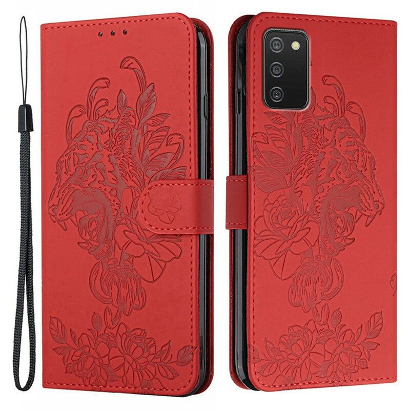 Flip Case Für Samsung Galaxy A02s Mit Kordel Barocker Riemchentiger